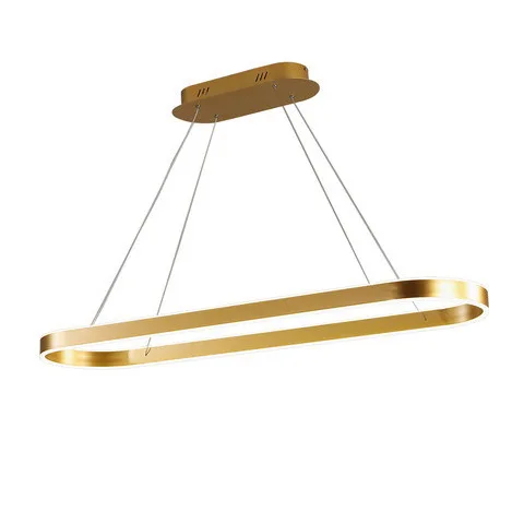 Rectangle restaurant light Modern minimalist led front desk Oval office Conference studio Bar chandelier