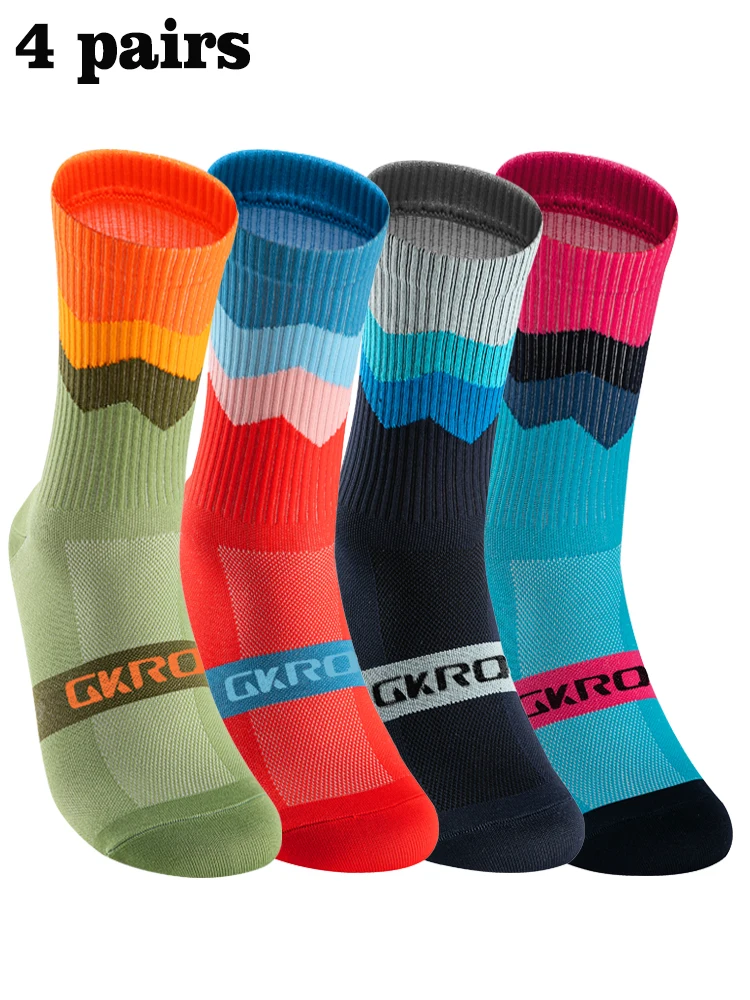 4 Paar Fahrradsocken für Herren, Krankenschwester, Kompression, Radfahren, für Damen, MTB-Schutzsocken, Strümpfe, Sportgriff, Barre-Socken – Detail 1