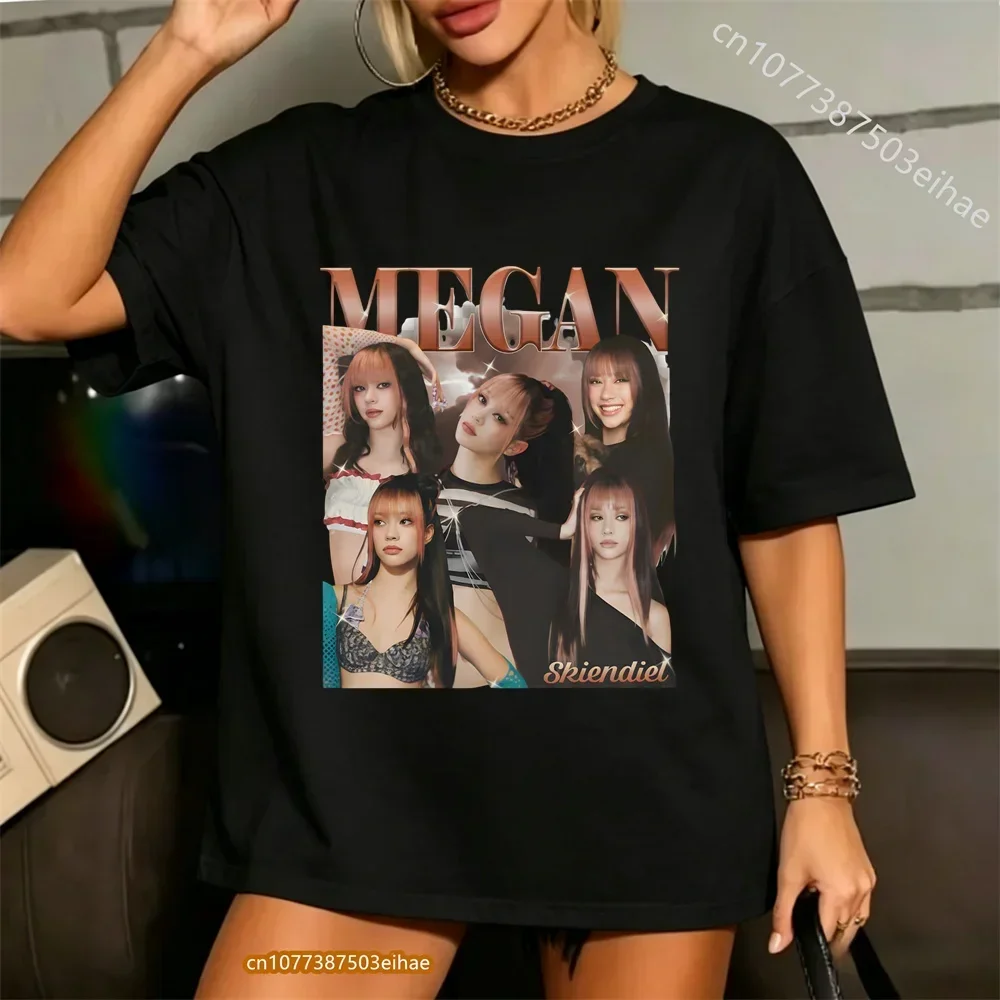 Hip Hop Street Fashion Tees Pop Music Girl Group Katseye Art Graphic Print Kpop Korean Aesthetic Oversized Cotton Casual Outfit