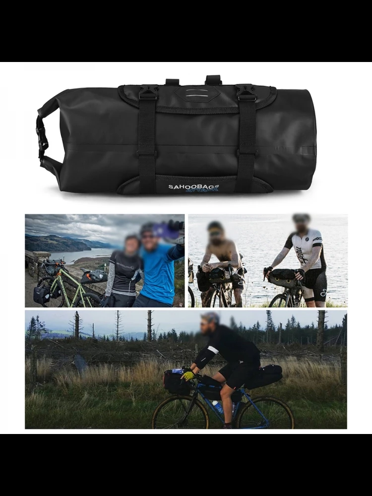 AliExpress UK Qiilu Bicycle Bag Waterproof Cycle Mountain Road MTB Bike Front Frame Handlebar Pannier Dry Bag with Roll Top Closure 3L-7L Adjustable