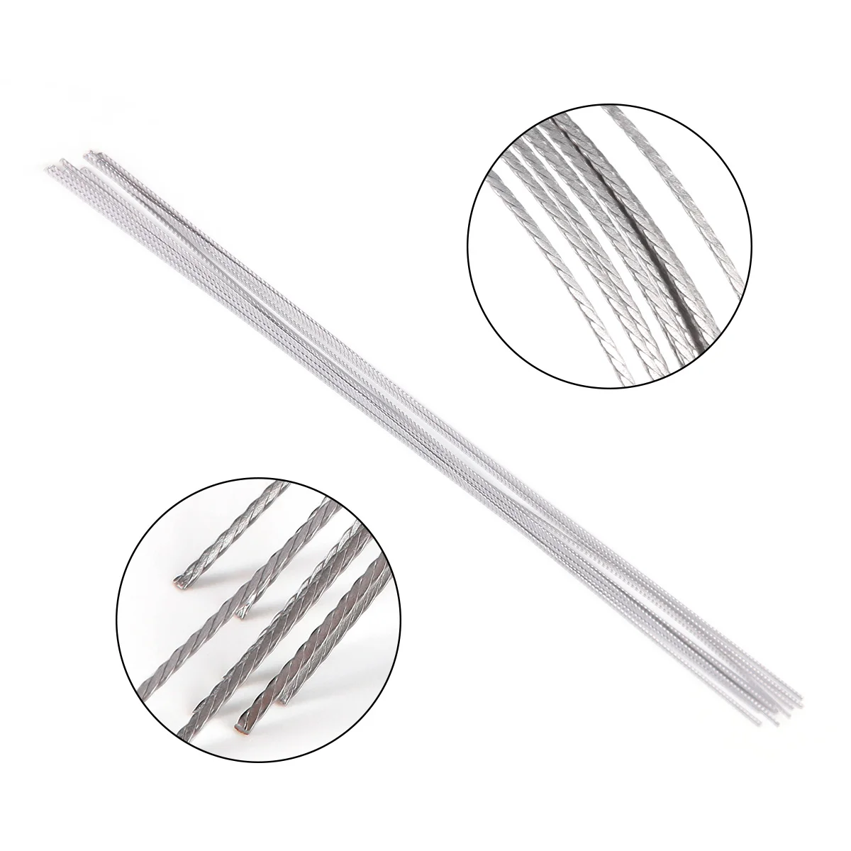 AZDENT 10Pcs/Pack Dental Orthodontic Stainless Steel Lingual Retainer Wire 150MM Flat Straight Twist Wires Dentistry Materials