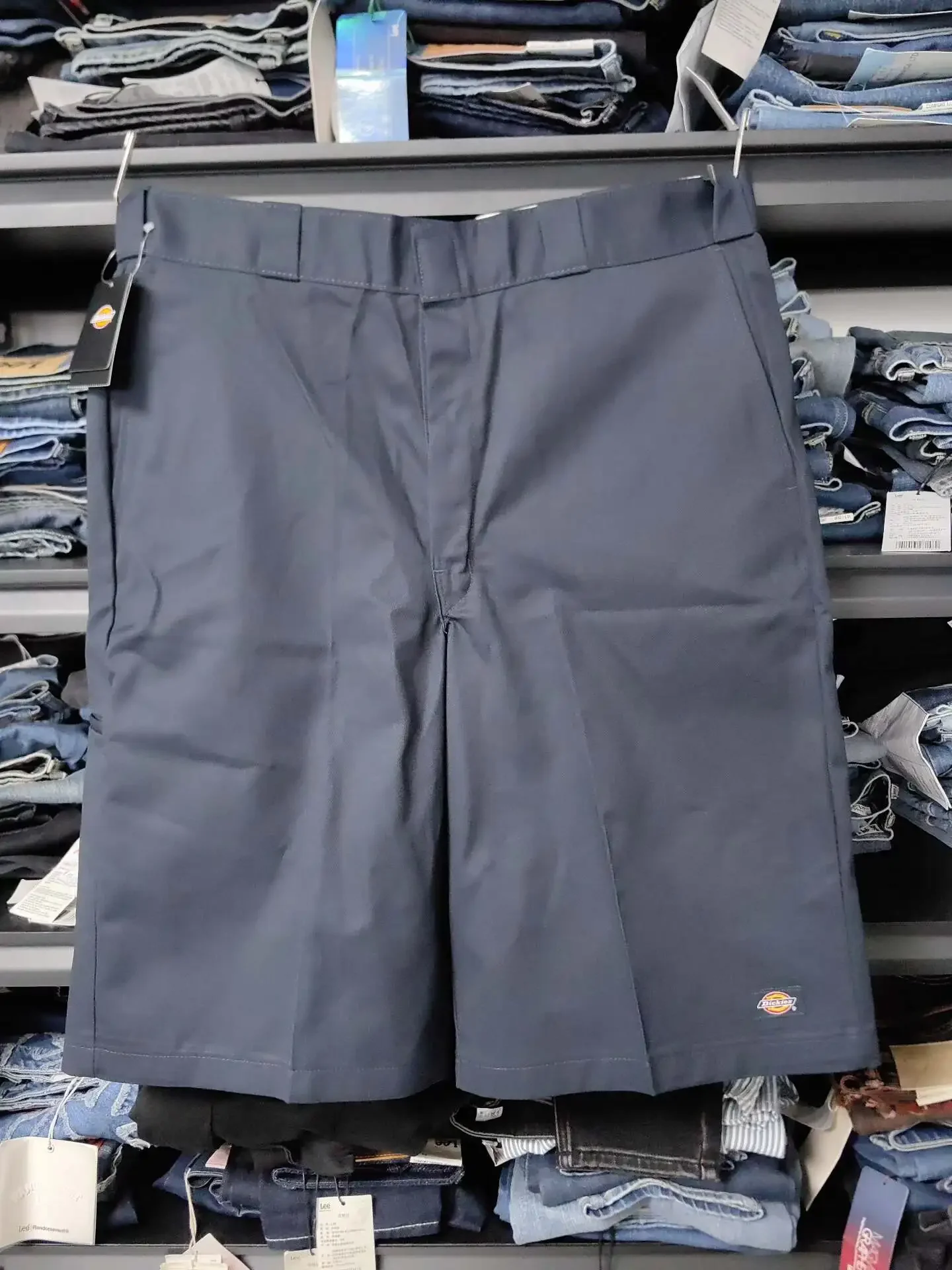 Authentische Dickies Herren Einfarbige Lose Arbeitsshorts, Blaue Lässige Relaxed-Fit Cargo-Shorts für den täglichen Streetwear-Look. – Detail 2
