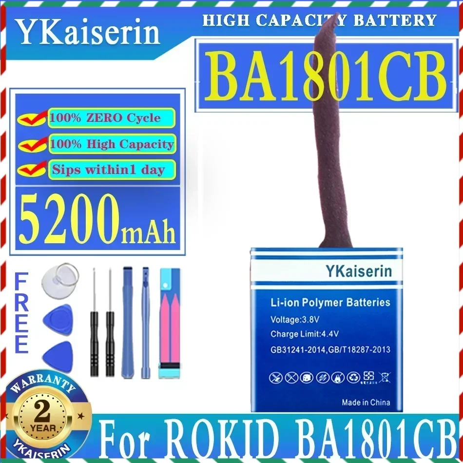 

YKaiserin 5200mAh Replacement Battery For ROKID BA1801CB Batteries