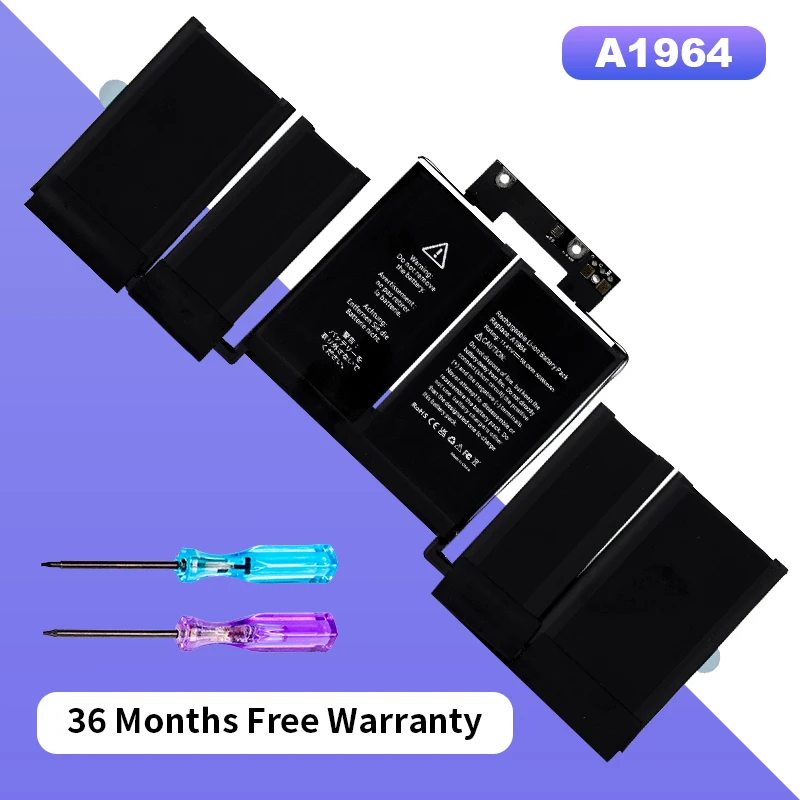 

A1964 Battery For Apple MacBook Pro A1989 13" (2018/2019) A2251(2020)EMC3214 EMC3358 020-02497 MR9Q2LL/A 36 Months Free Warranty