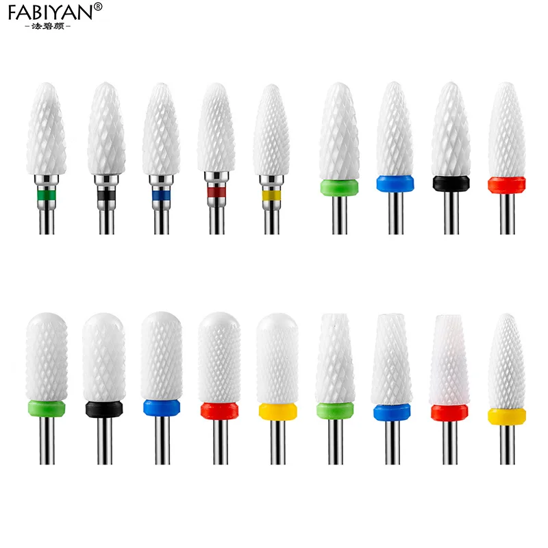 Ceramic Nail Drill Bits Grinding Bits  Milling Cutter Pedicure Nail Files Buffer Dead Skin Clean Accessories