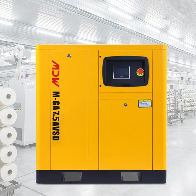 

HOT 7.5KW 10HP Silent Rotary Direct Driven VSD Screw Air Compressor 10Bar Working Pressure for Oil Gas Industrial CE Certified