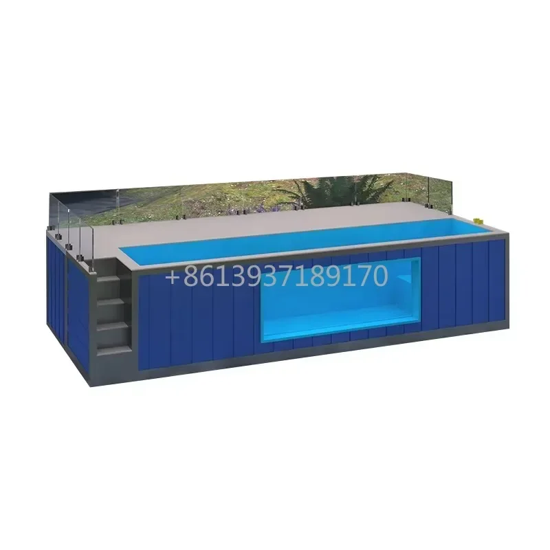 Hot Popular Above Ground Fiberglass 40 Feet 20 Ft Container Swimming Pool Search Go Back Container Swimming Pool with Hot Tub