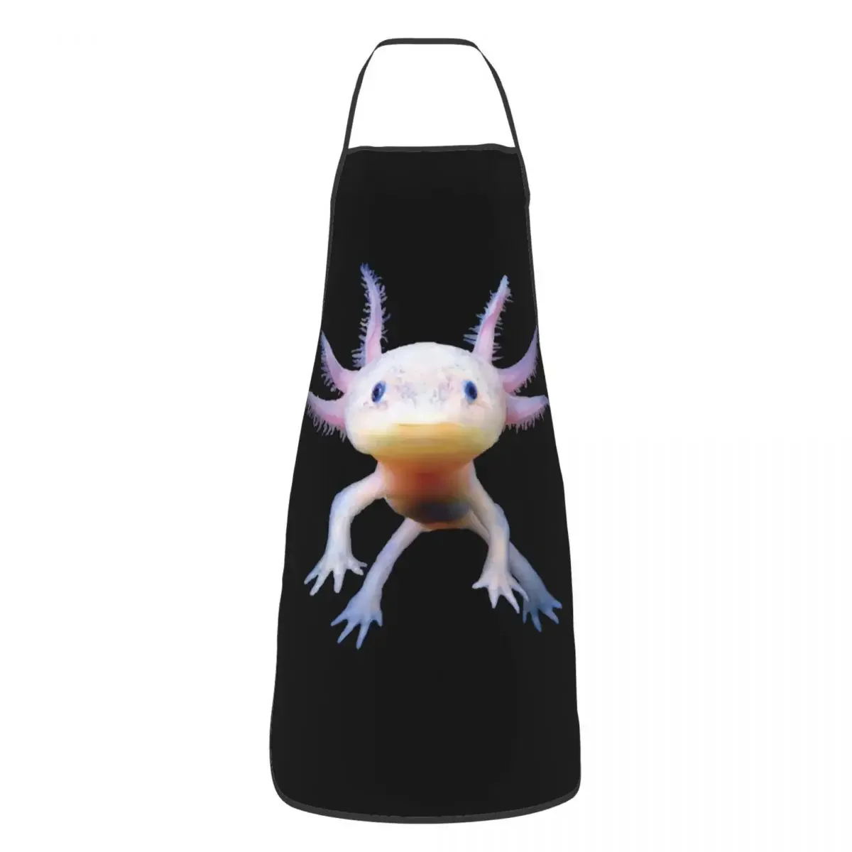 

Cute Axolotl Salamander Apron Adult Women Men Chef Tablier Cuisine for Cooking Kitchen Amphibian Mexican Walking Fish Gardening