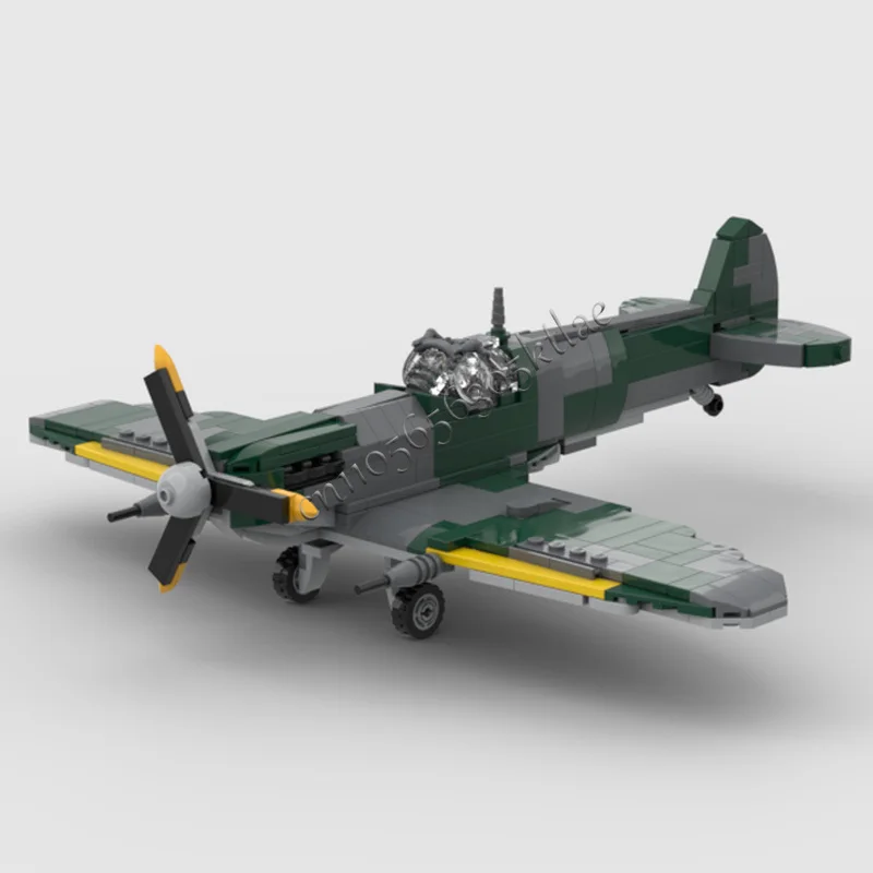 1013 peças mk1a spitfire lutador modelo de aeronave moc blocos de construção tijolos montagem criativa brinquedos para crianças presentes natal