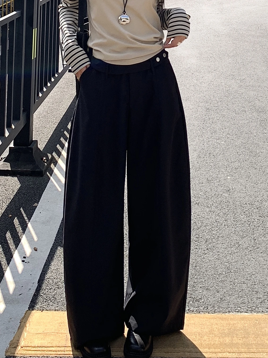 ZHISILAO Nuovi pantaloni eleganti da donna da ufficio Pantaloni Harem causali vintage da donna Autunno Inverno 2025