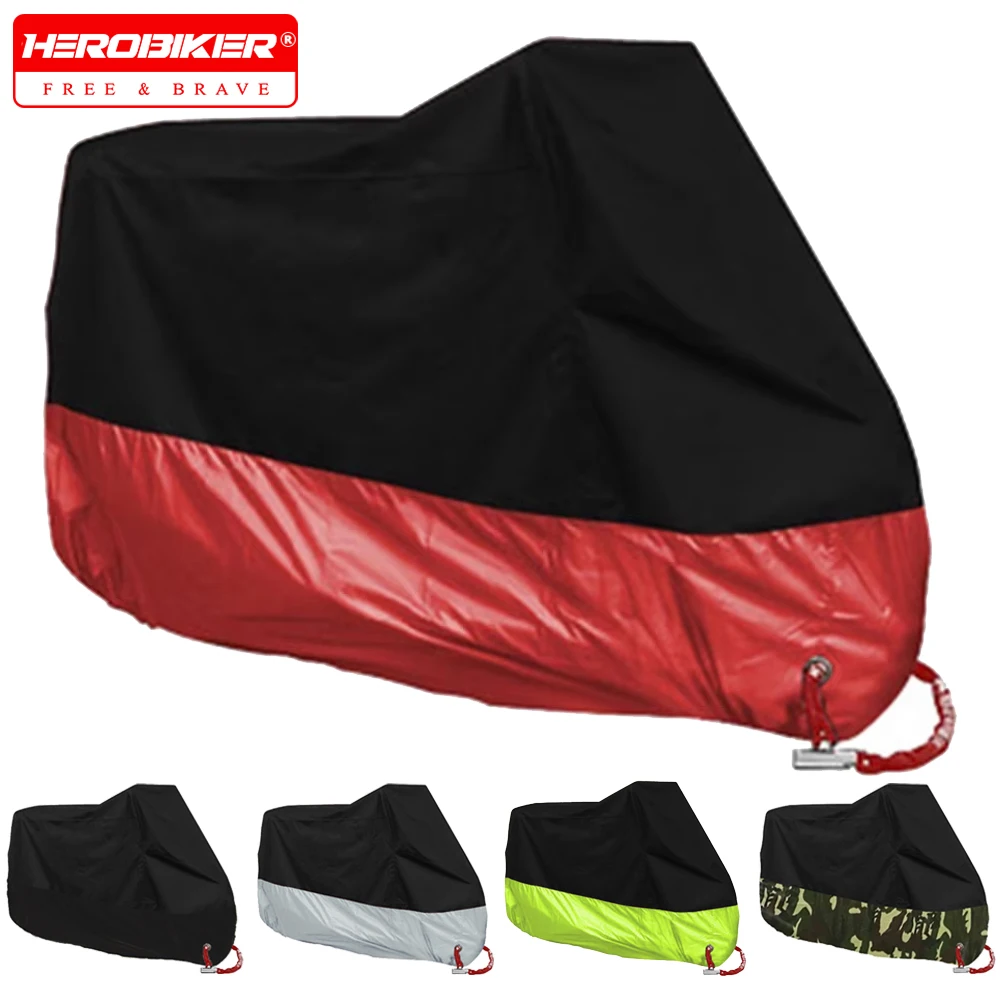 

Чехол для мотоцикла 190T, водонепроницаемое, устойчивое к ультрафиолетовому излучению, мотоциклетное пальто, многоцветный, всепогодный, пылезащитный и непромокаемый чехол для мотоцикла