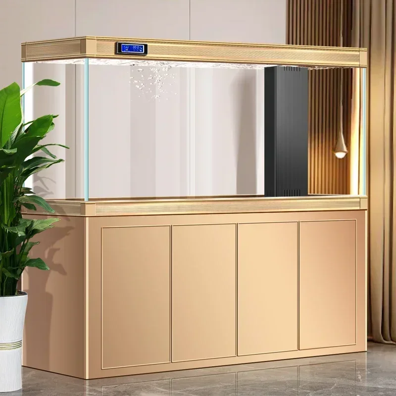 

New dragon fish tank living room bottom filter large no-change water family box intelligent partition entrance