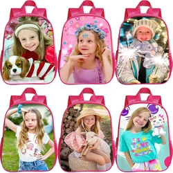 Mochilas rosas para niños, mochilas de guardería con estampado de Nastya, impermeables, escolares, bonitas