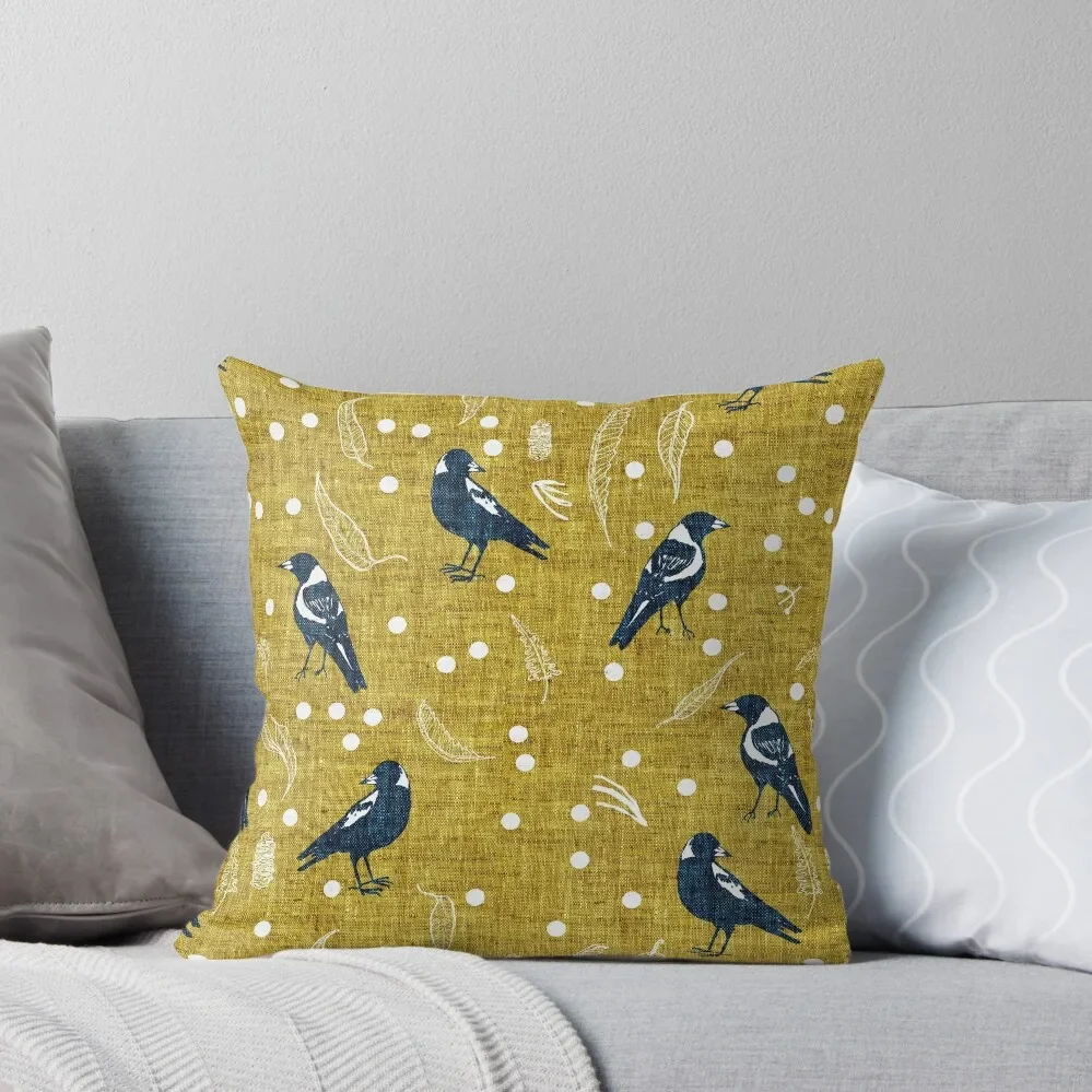 

Magpie Season Throw Pillow Room decorating items luxury decor Cushion Cover Luxury Christmas Pillowcase