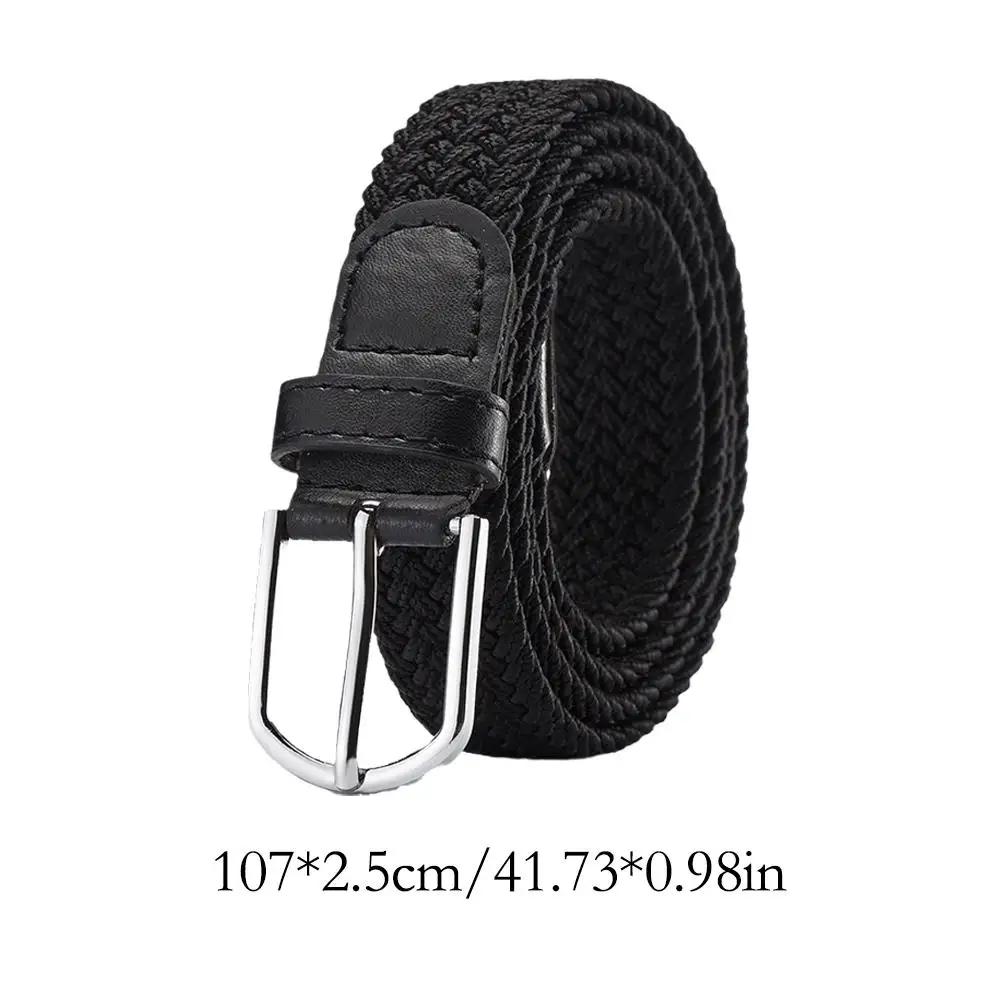 Stretch Woven Breathable Alloy Pin Buckle Belt for Men Women High Quality Casual Jeans Golf Canvas Multifunctional Outdoor Belt