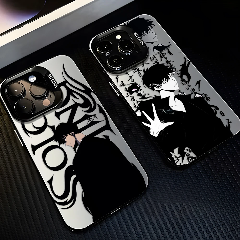 Горячая новинка: Чехол для телефона с аниме-дизайном S-Solo Leveling для iPhone 17, 16e, 16, 15, 14, 13, 12, 11 mini, Pro Max, X, XR, XSMAX, 8, 7, Air Plus – противоударный чехол
