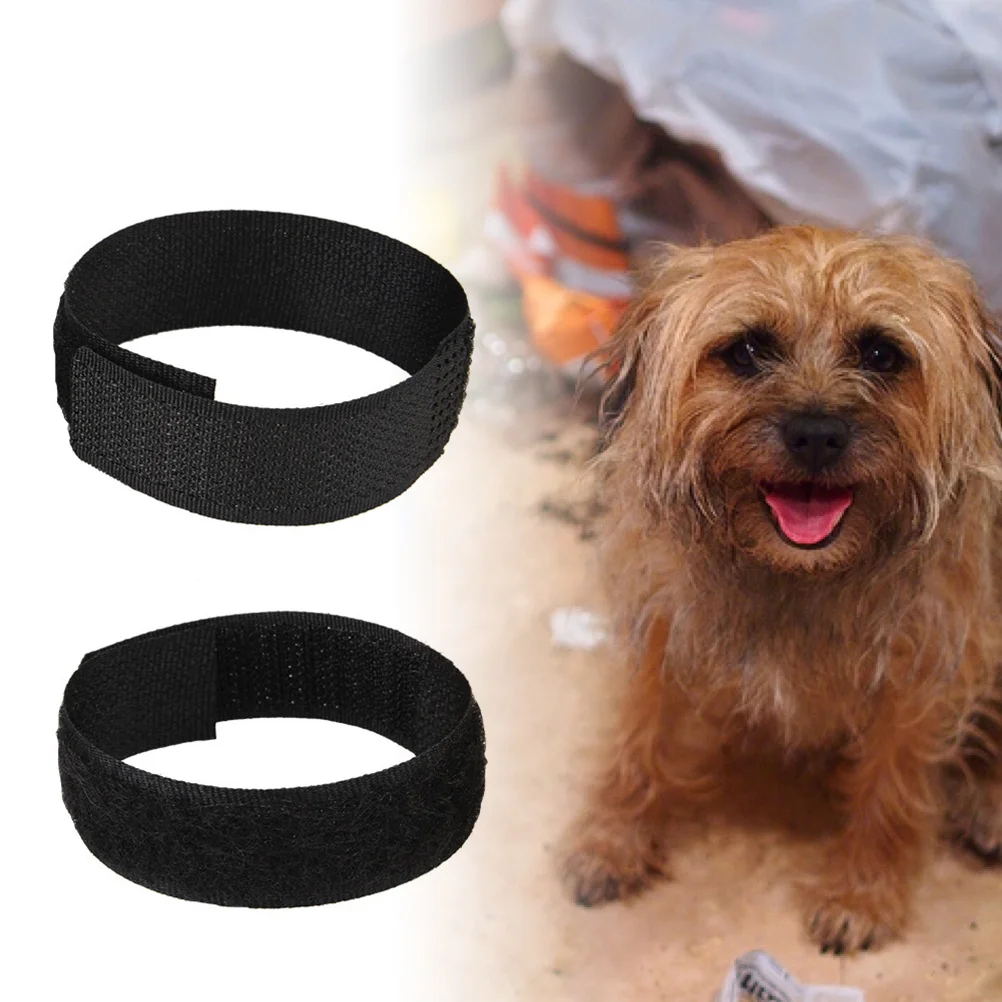 

4Pcs Pet Collar Practical Noise Chicken Collar Nylon Cloth Necklace for Rooster Rooster Goose (Black)