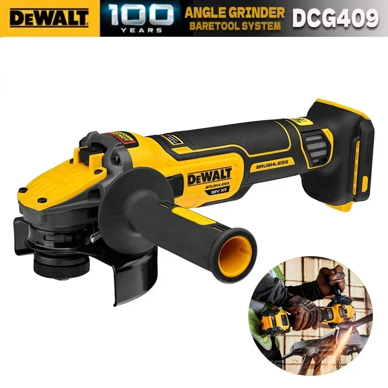 DEWALT Angle Grinder DCG409 20V Cordless Brushless Power Tool Cutting Machine 125mm Rechargeable Portable Polisher DCG409B