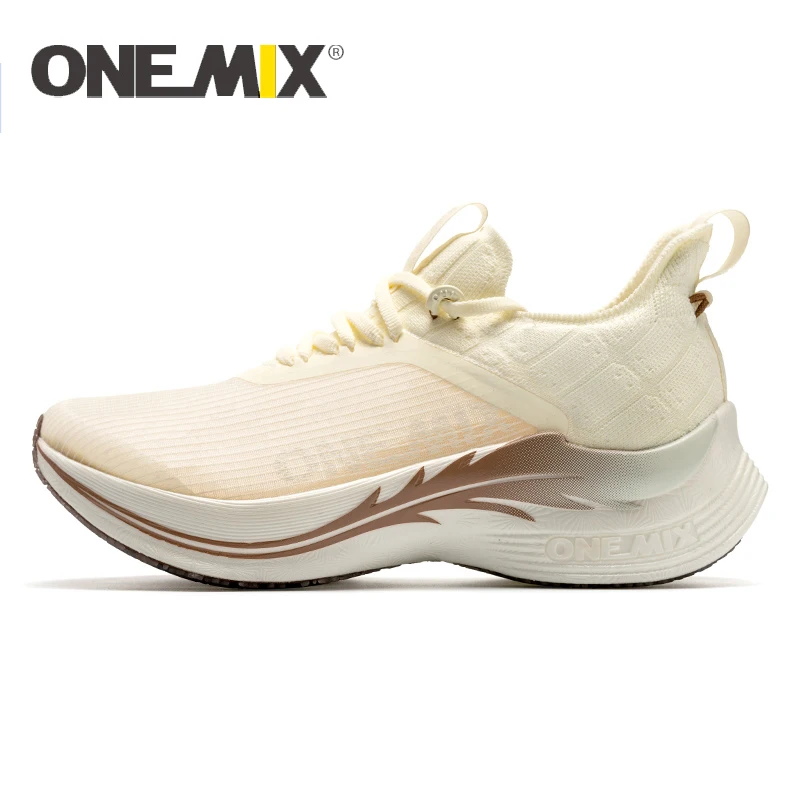 ONEMIX-Chaussures de course marathon en plaque de carbone, baskets de course professionnelles, support stable, soulagement des chocs, rebond