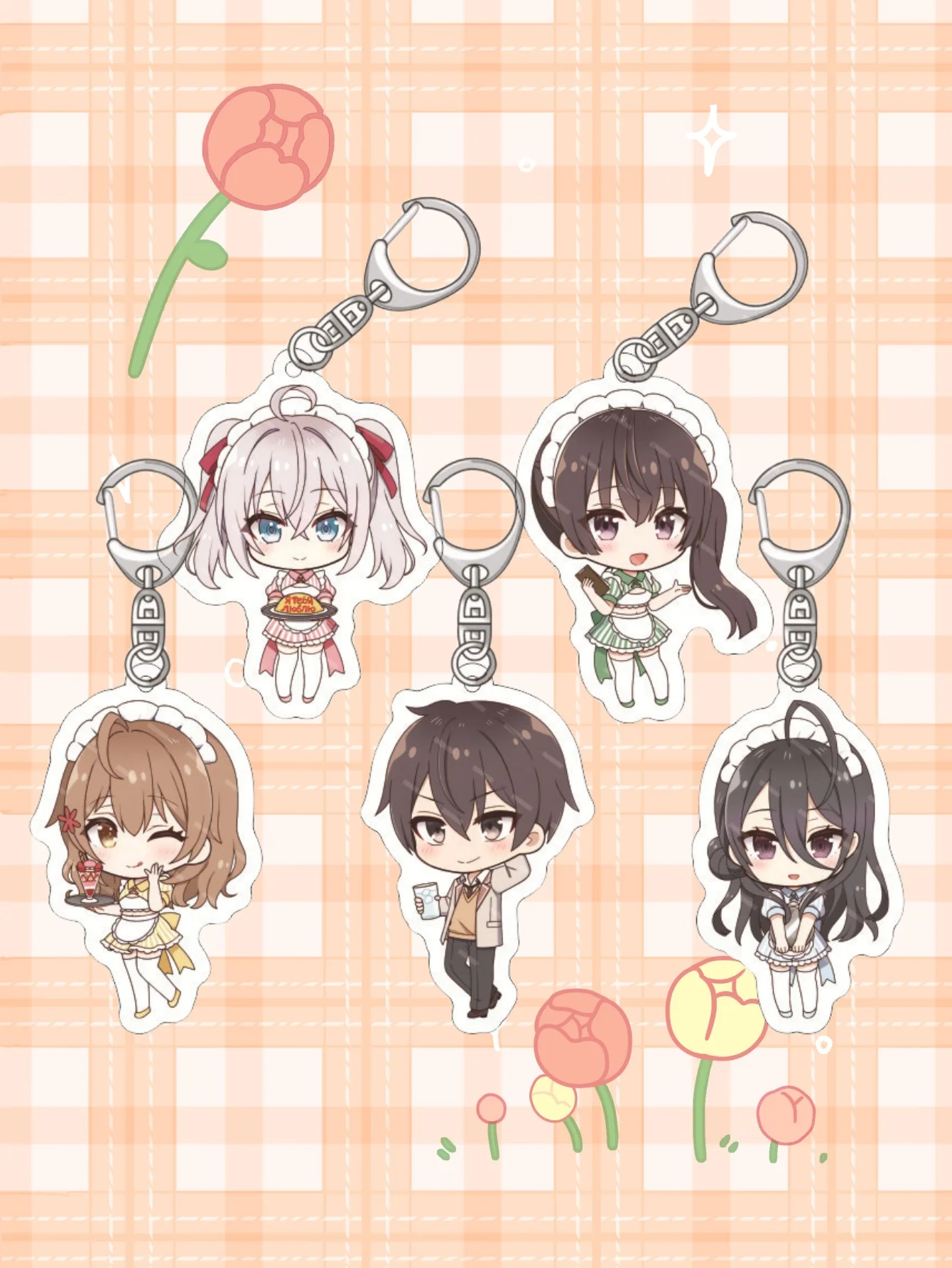 Alya Sometimes Hides Her Feelings in Russian Acrylic Keychain series Cute Cartoon Keyring Bag, Suitcase Accessory Phone Pendan