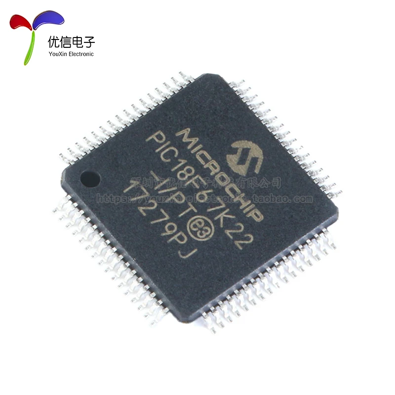 Free shipping    PIC18F67K22-I/PT TQFP-64 /8      10PCS
