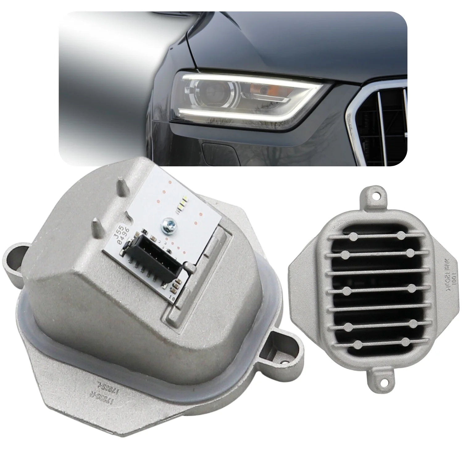 

Q3 8U0941475B 8U0941475C Headlight Control Module Unit DRL Daytime Running Light Source with Heat Sink for Audi 2015-2018