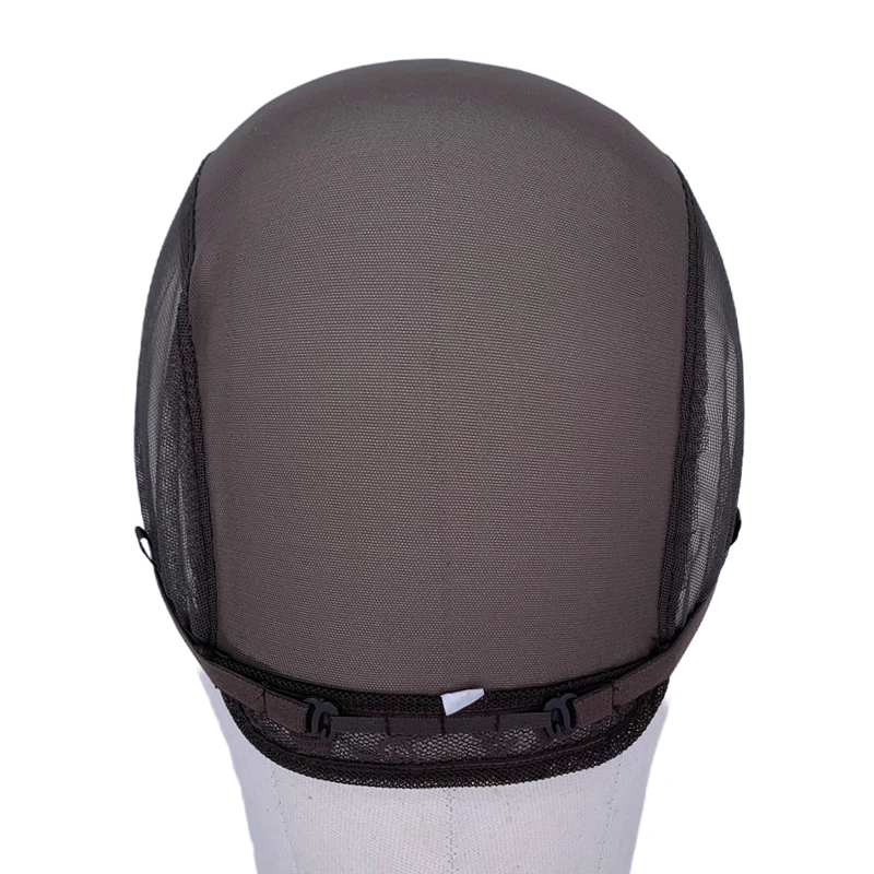 Double Layer Lace Wig Cap Adjustable Stretch Fabric Wig Making Base Cap Breathable Comfortable Non-slip Wig Caps For Wig Constru