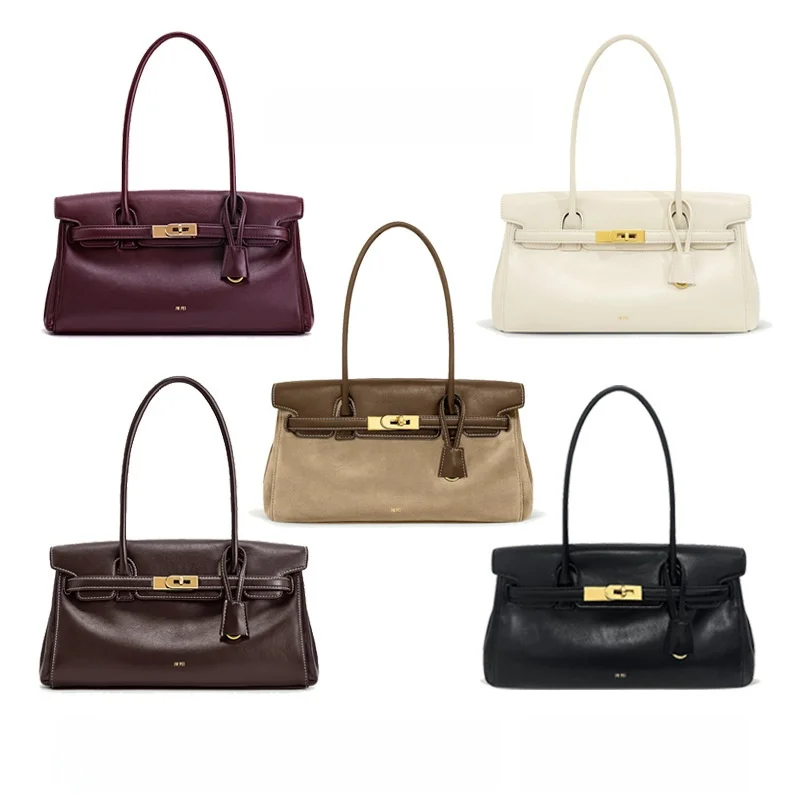 JW PEI Damen-Aktentasche 2025, neue Yara-Handtasche, kleines Design, grenzüberschreitender Stil, Leder, mittlere Größe, Metallschloss-Umhängetasche