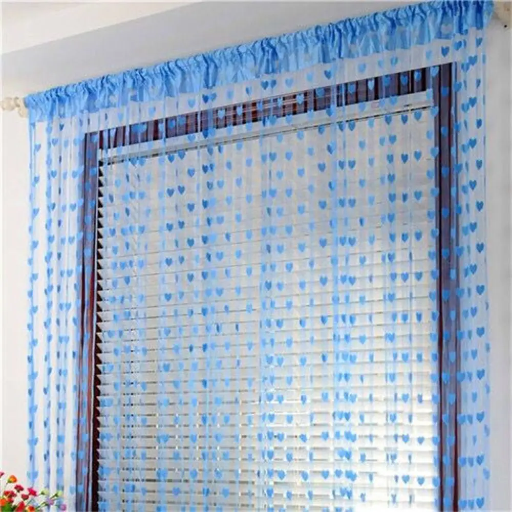 Home Decoration Living Room Heart-shaped Cord Curtain Door And Window Curtain Tassel Line Curtain