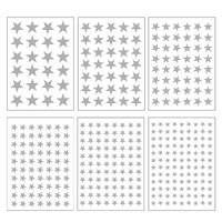 10 Sheets/Pack Silver Five Pointed Star Stickers Encourage and Reward Stickers for Primary School Students Pray Stickers