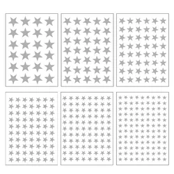 10 Sheets/Pack Silver Five Pointed Star Stickers Encourage and Reward Stickers for Primary School Students Pray Stickers