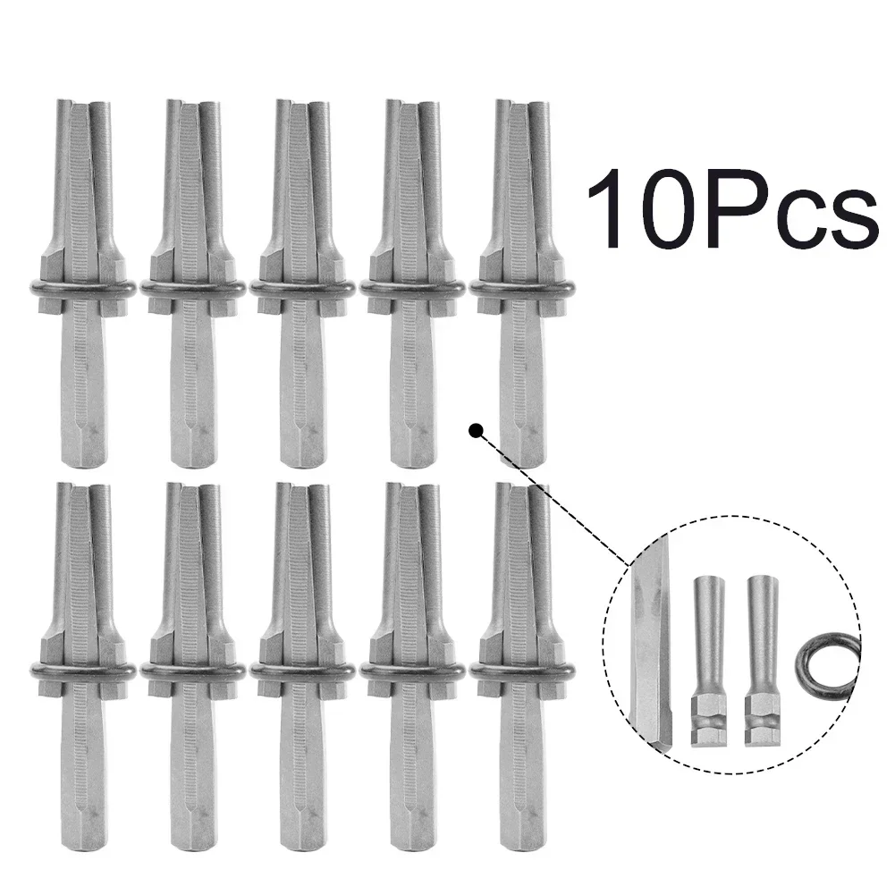 10Sets Stone Splitter Plug Wedges Feather Shims Rock 5/8Inch 16mm For Splitting Hard Stone Rock Granite Concrete Hand Tool