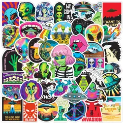 10/25/50pcs Outerspace ET Alien UFO Graffiti Stickers for DIY Scrapbooking Phone Laptop Guitar Suitcase Car Skateboard Helmet