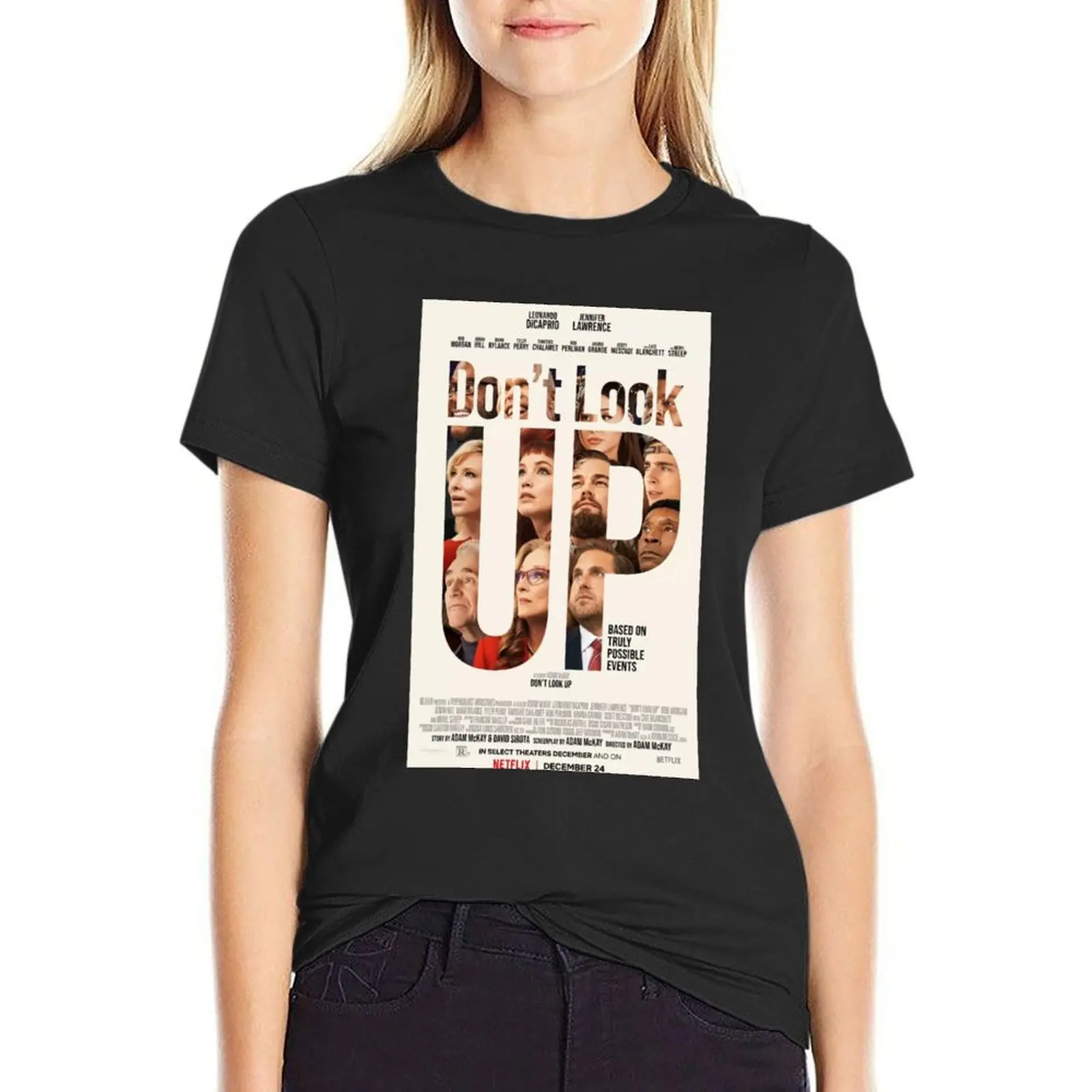 

Don't Look Up - Movie Design T-Shirt graphics korean fashion anime clothes female Women's tee shirt