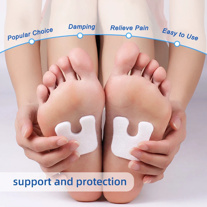 Pexmen 2Pcs U-Shaped Felt Callus Pads Protect Calluses from Rubbing on Shoes Reduce Foot and Heel Pain Prevent Blister Protector