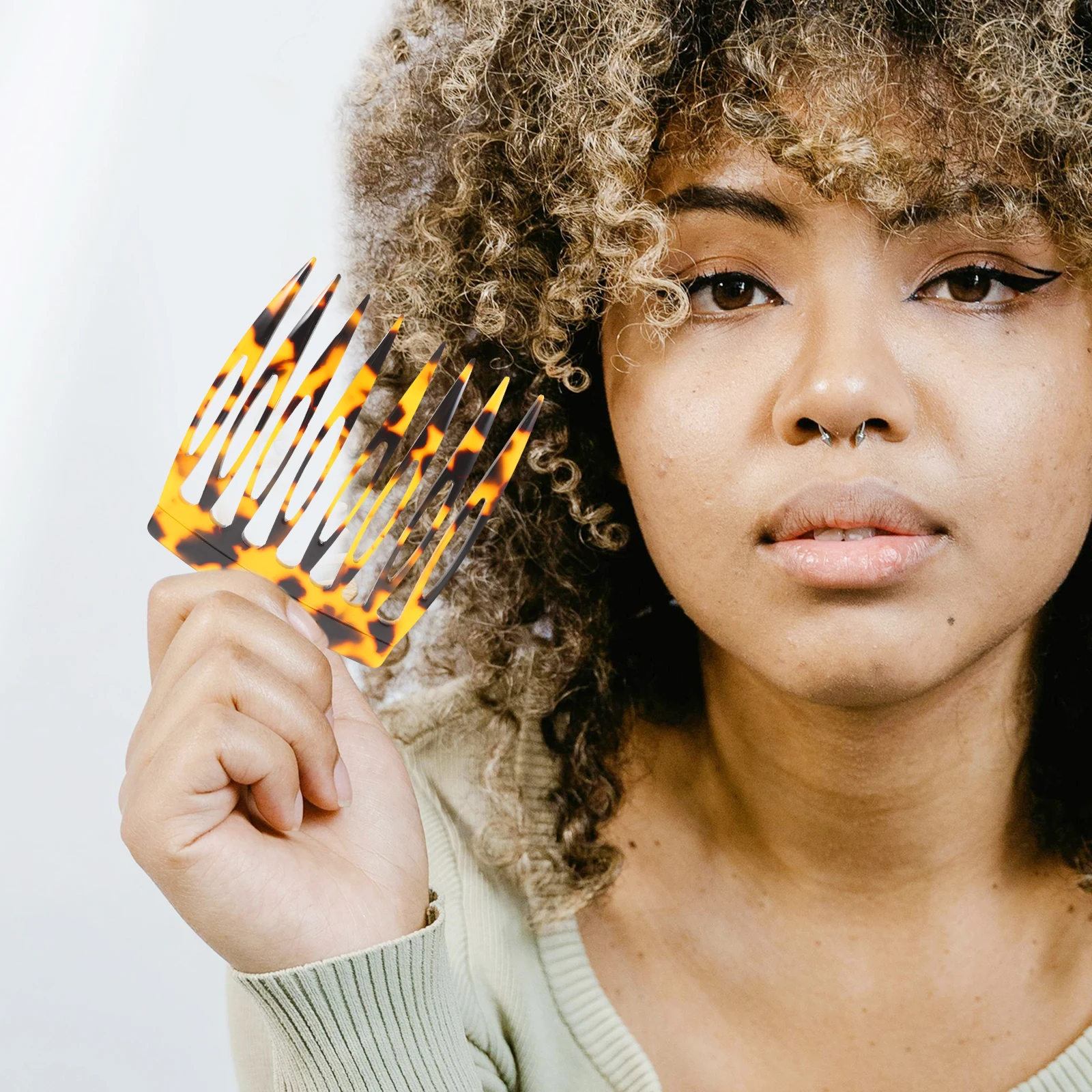 

Hair Comb Accessory Fine Tooth Small Cute No Damage Combs for Women Acetate Sheet Side Bride