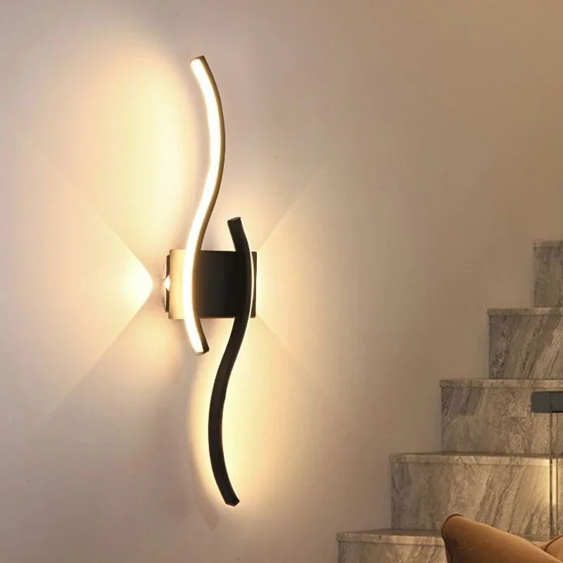 Lámpara LED larga de pared para decoración del hogar, candelabro de pared para fondo de sala de estar, restaurante, dormitorio, accesorios de