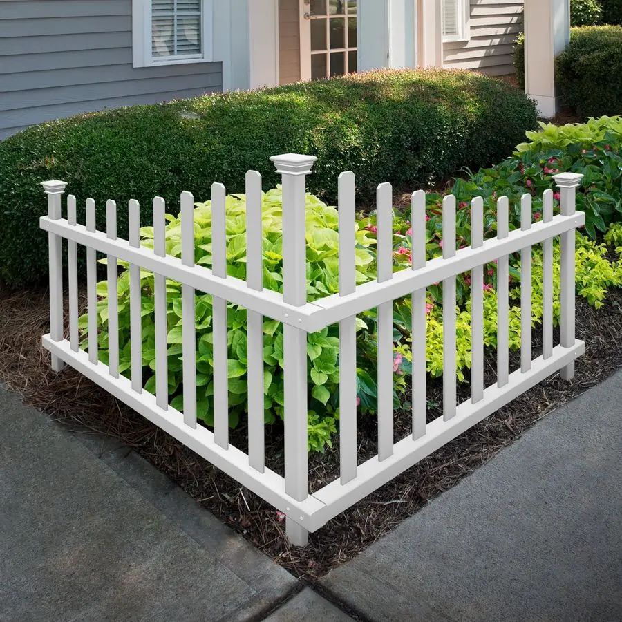 

H x 40in W 2 Panels No Dig Zippity Ashley Corner Vinyl Picket Fence, Garden Fence Border, Decorative Fence For Garden, White Vin