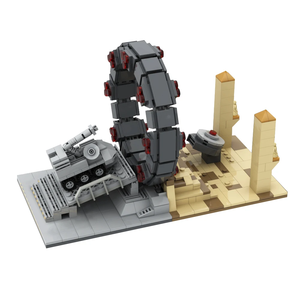 

Gobricks MOC Movies Stargateds SG-1 Command Space Wormhole Transmit Building Blocks DIY Aliens Tech Model Bricks Toys Kids Gift