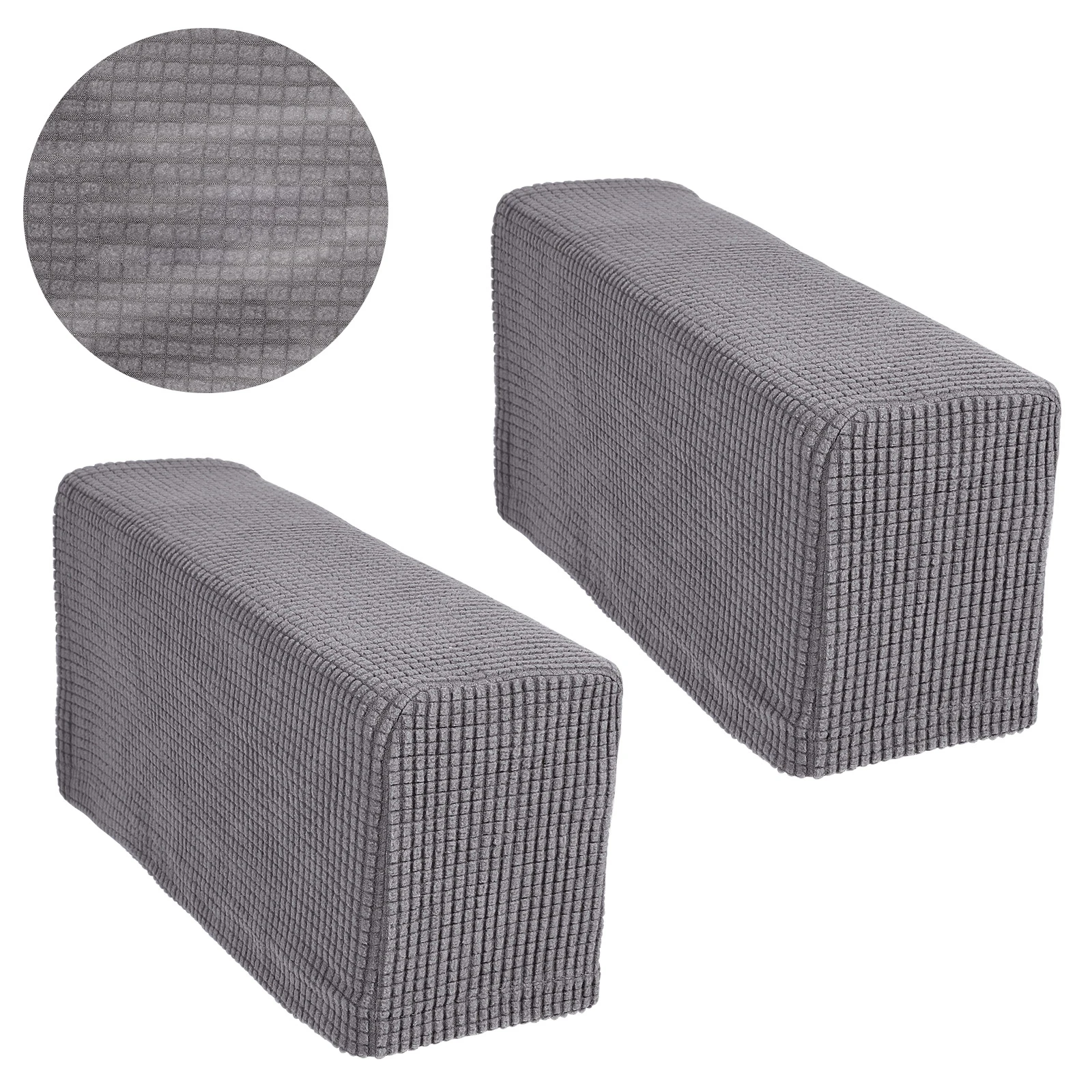 

2Pcs Sofa Arm Covers Polyester Couch Armrest Protectors Easy Install Remove Most Sofas Armchairs Home