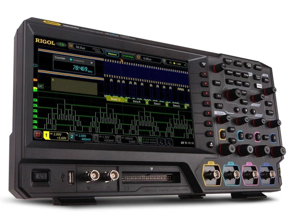 MSO5074 - Four Channel, 70 MHz Digital / Mixed Signal Oscilloscope