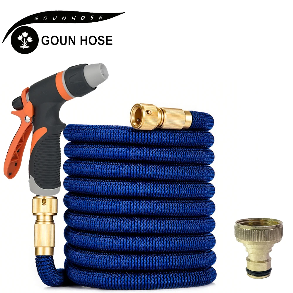 

Шланг для полива сада Расширяемый биметаллический соединительный шланг для орошения садовой фермы Автомойка Водяной пистолет высокого давления Полив газона