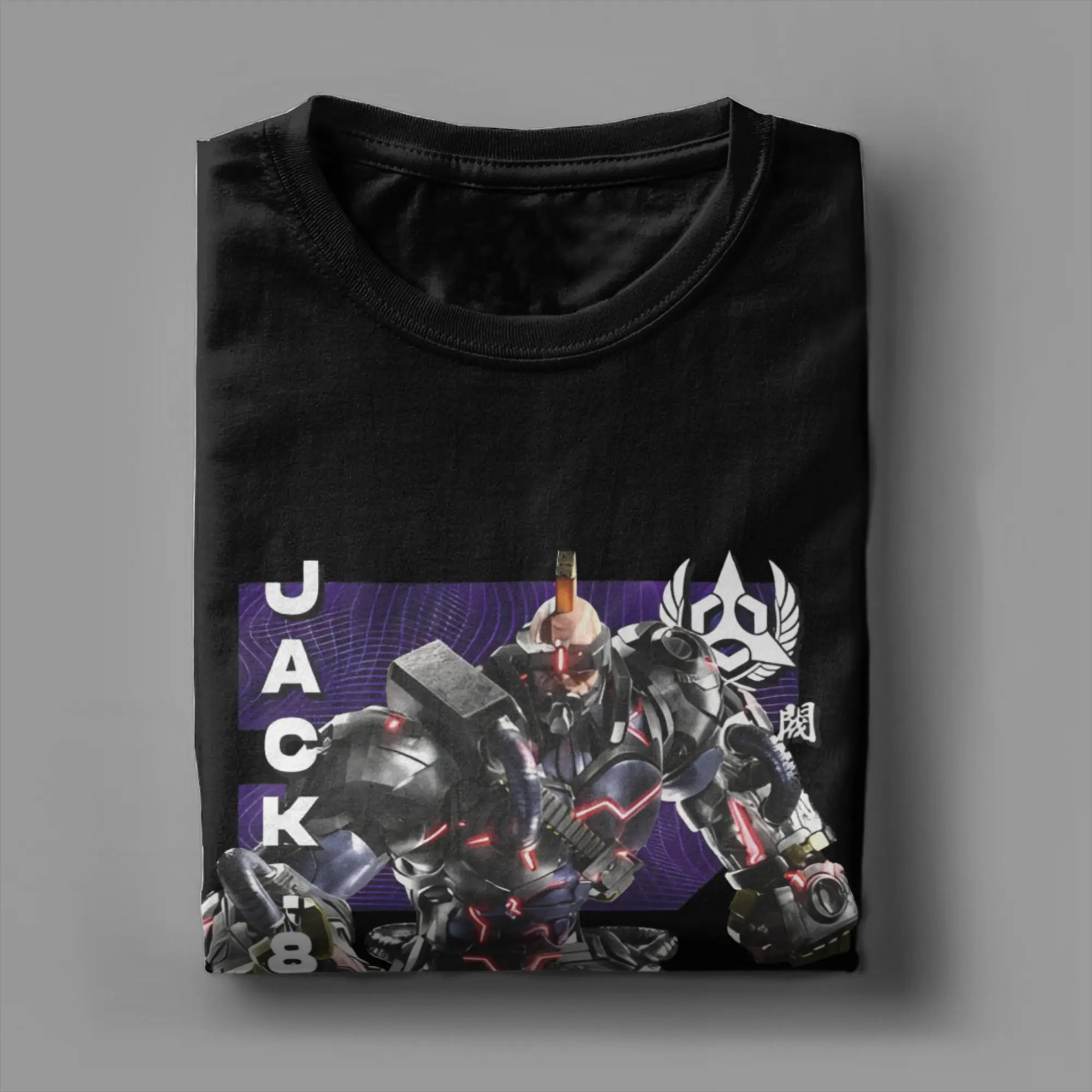 Tekken 8 Jack-8 T-Shirts for Men Women Video Game Casual Cotton Tee Shirt Round Neck Short Sleeve T Shirt Adult Clothing