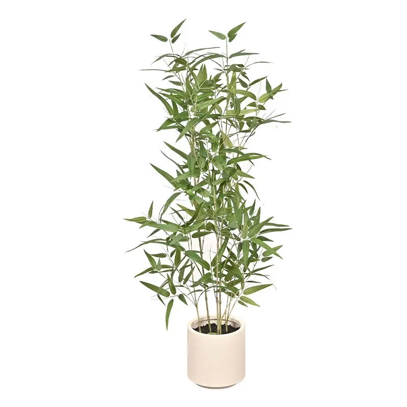 Bionic Green Bamboo Decorative Tree Artificial Potted Plant for Home Living Room Tea Room New Chinese Style Landscaping
