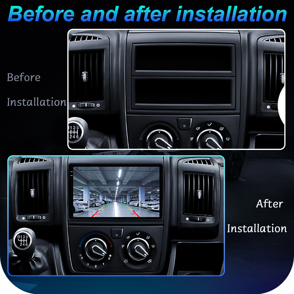 Android 2K QLED Radio Carplay Multimedia Stereo Player For Fiat Ducato Peugeot Boxer Citroen Jumper 2006-2022 GPS No 2din DVD