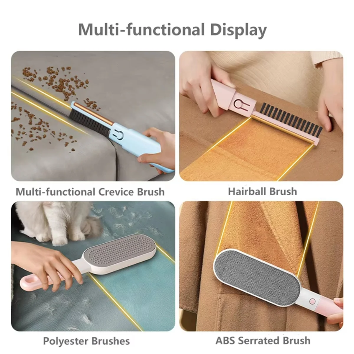 

Y31A Портативное средство для удаления ворса 4-в-1, щетка для шерсти домашних животных и пуха, ручная бритва для одежды, нескользящая ручка, многофункциональная B