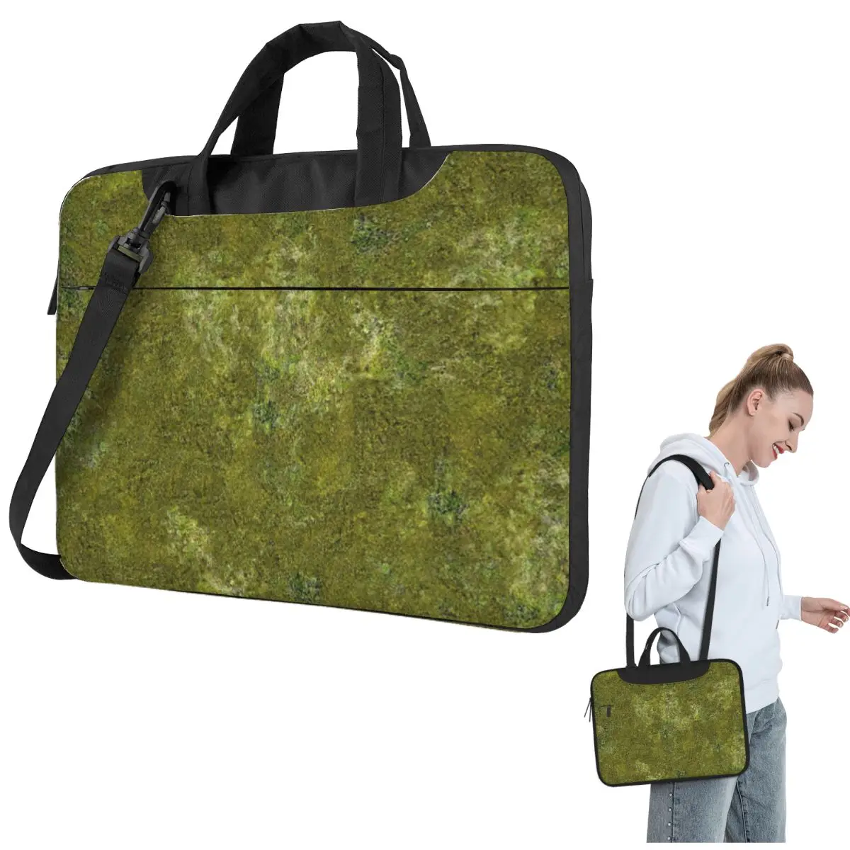 

Grass Battlemat 36x36 Crossbody Laptop Bag Case Computer Bag Resistant Protective Notebook Pouch for Macbook Pro