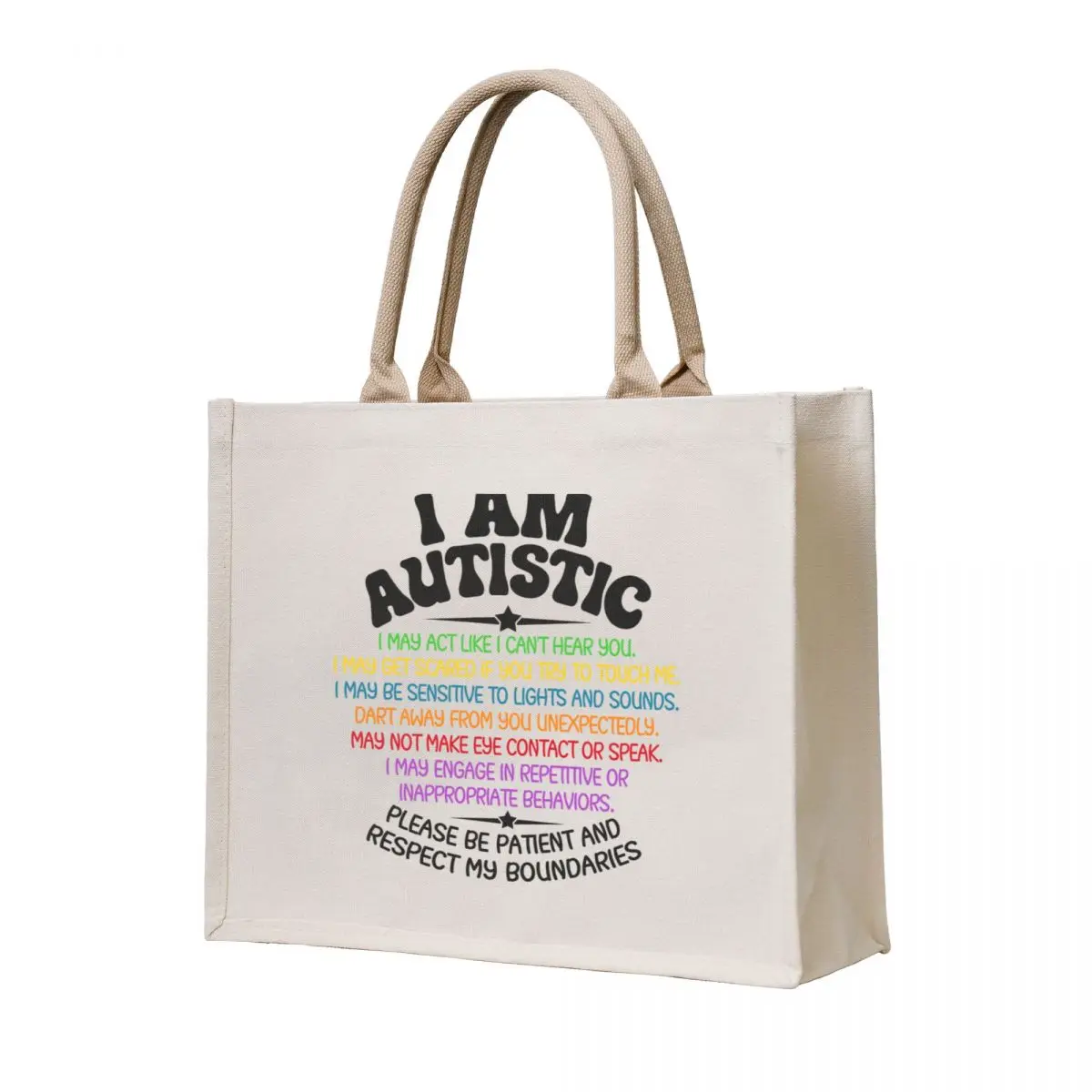 

I am Autistic Autism Awareness quote Tote Bag Women's bag cute tote bag Handbags women great
