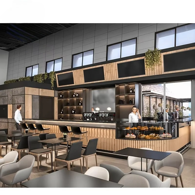 

Дизайн бара для ресторана на заказ, коммерческий современный бар для кофейни