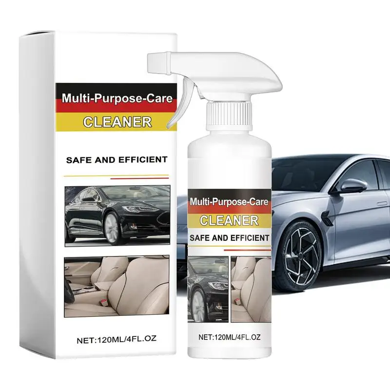 

Multifunctional Car Foam Cleaner 120ml Leather Seat Interior Steering Wheel Decontamination Foam Cleaner Spray For Cars & Trucks